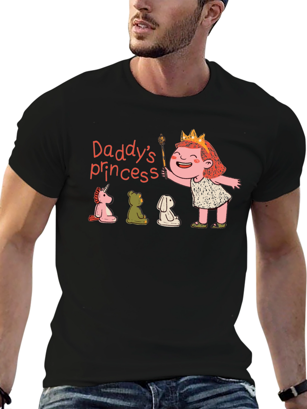 Daddys Princess T-Shirt Cute Cartoon Design