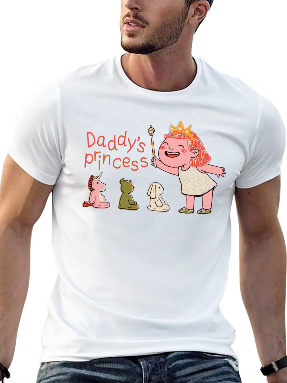 Daddys Princess T-Shirt Cute Cartoon Design