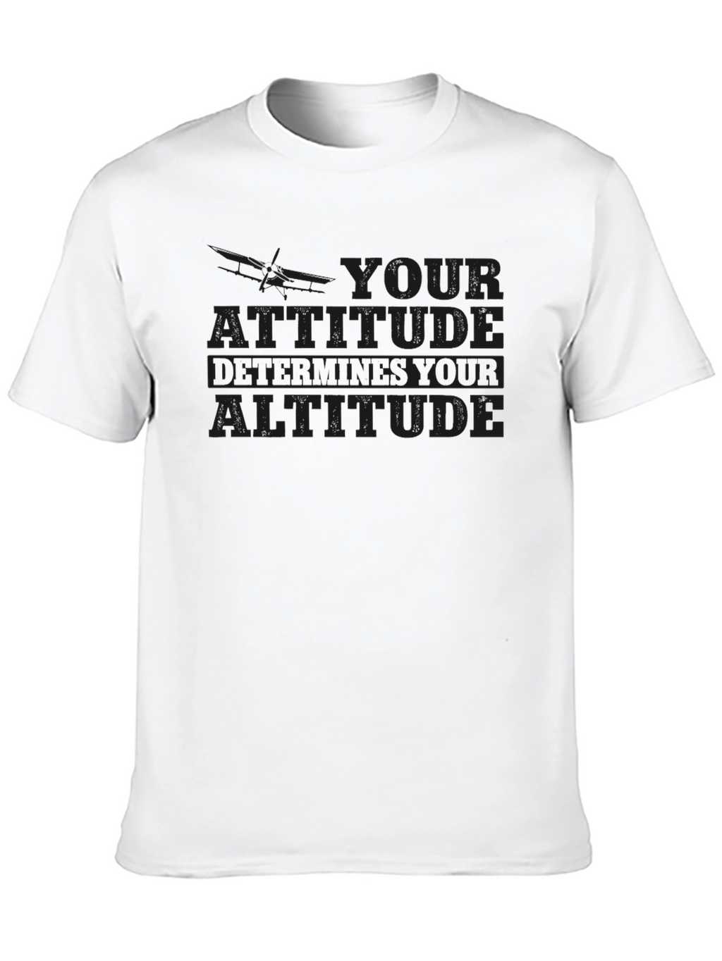 Attitude Altitude Black Graphic Tee Shirt