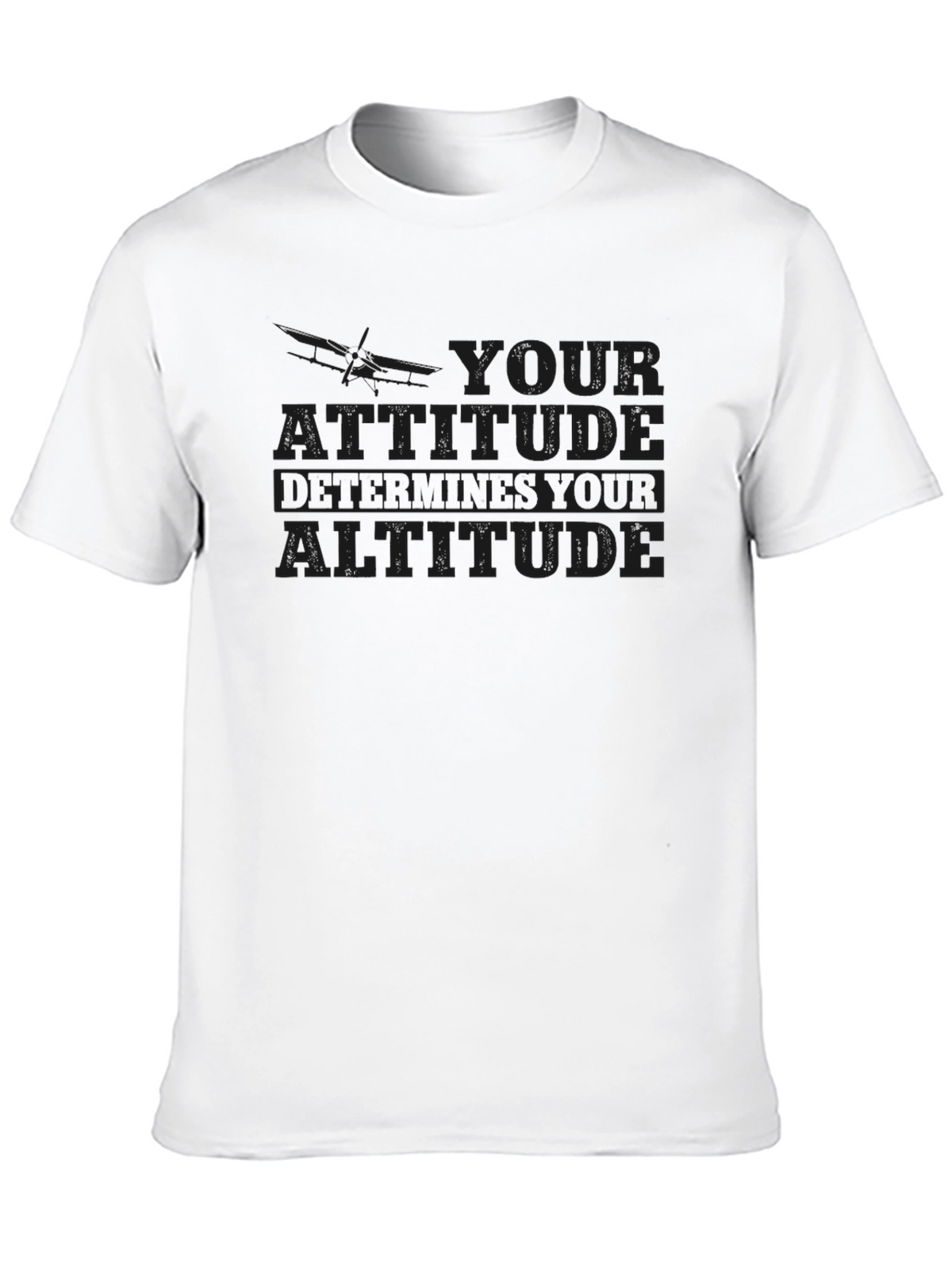 Attitude Altitude Black Graphic Tee Shirt