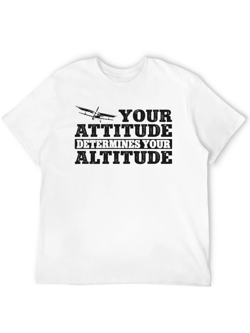Attitude Altitude Black Graphic Tee Shirt