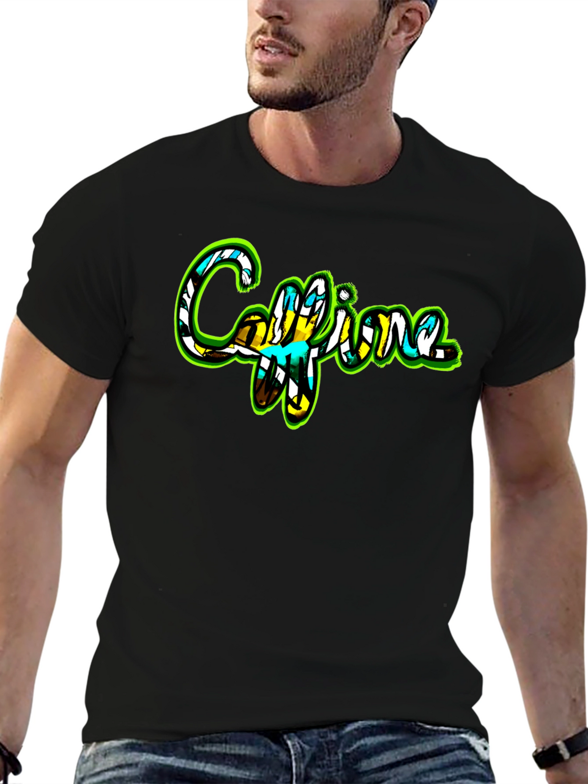 Caffeine Graphic T-Shirt - Black
