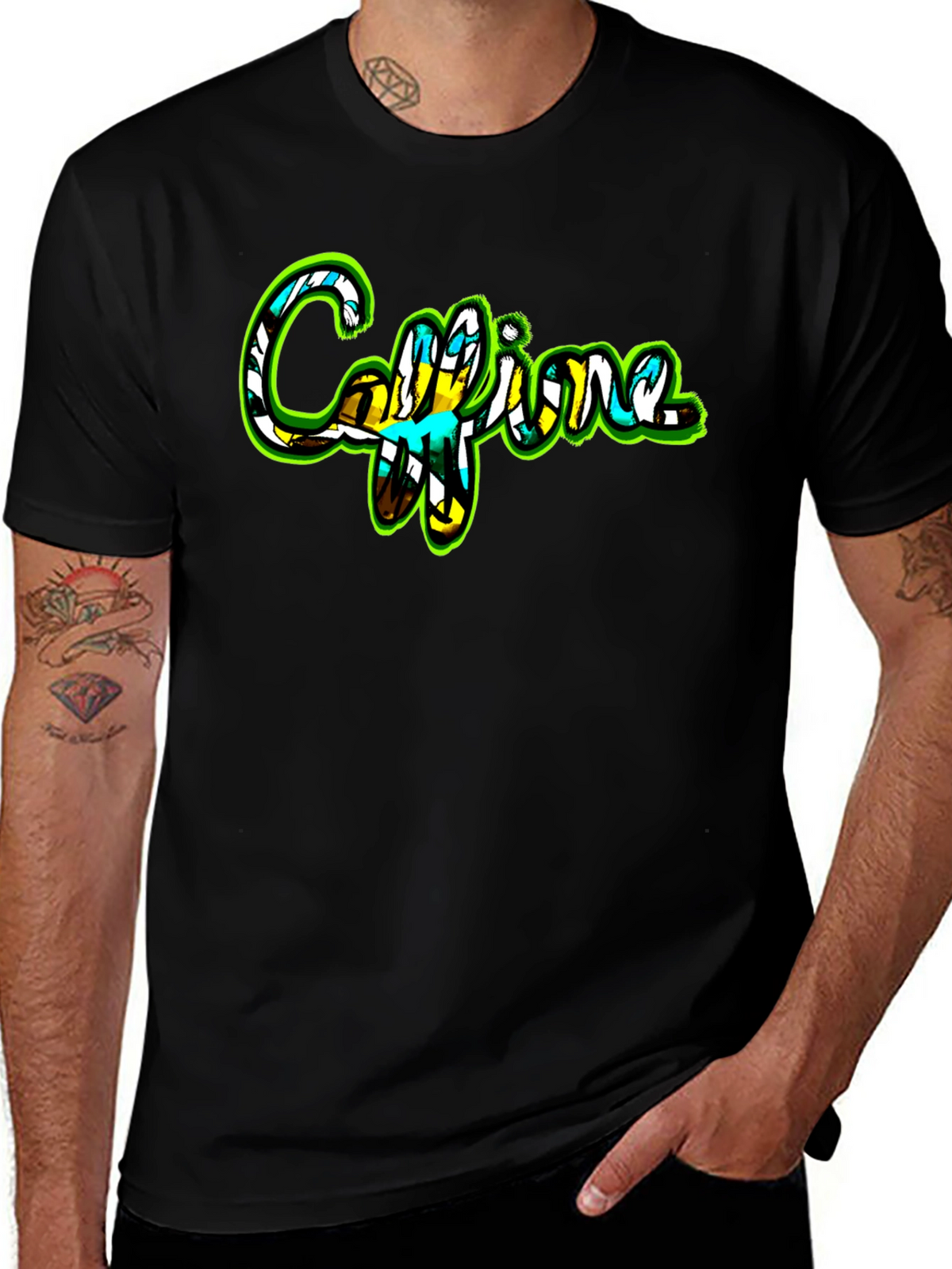 Caffeine Graphic T-Shirt - Black