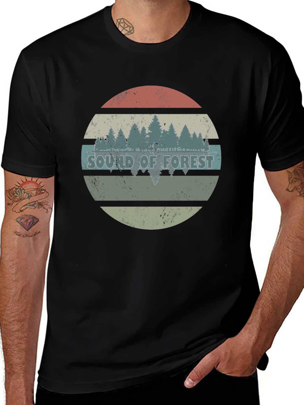 Sound of Forest Graphic Tee - Black