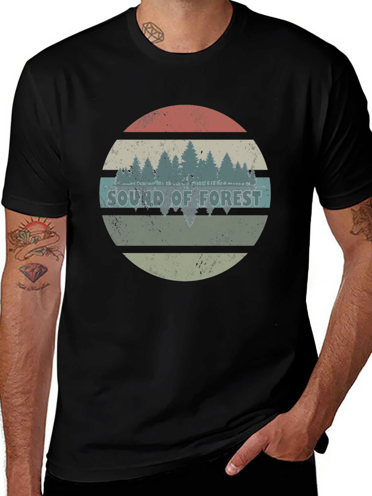 Sound of Forest Graphic Tee - Black