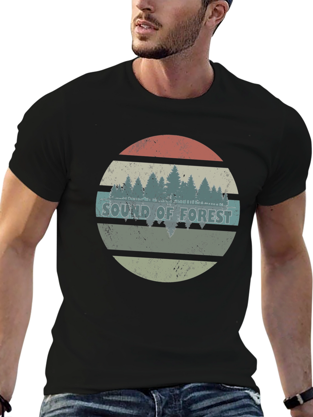 Sound of Forest Graphic Tee - Black