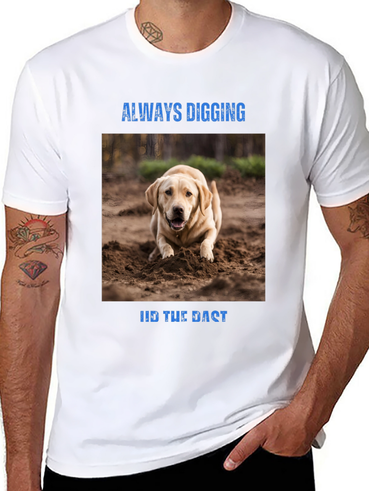 Always Digging Dog Graphic T-Shirt