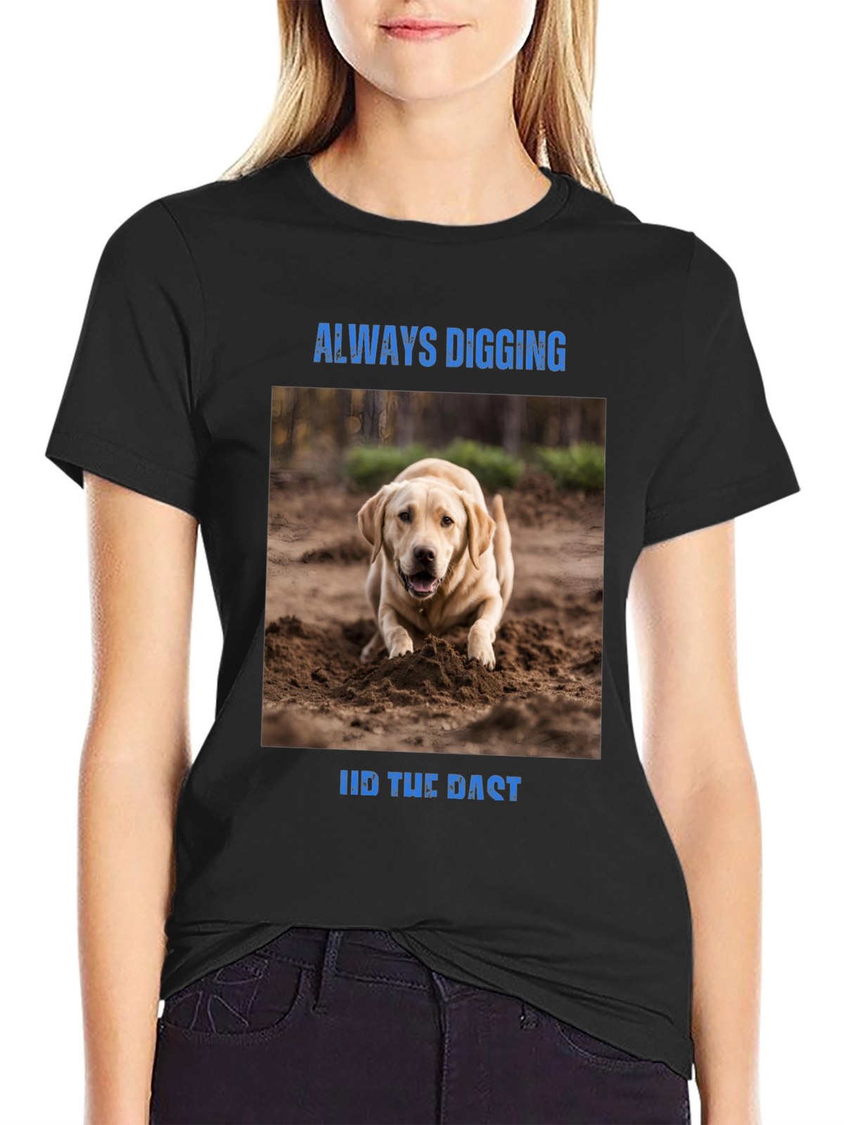Always Digging Dog Graphic T-Shirt