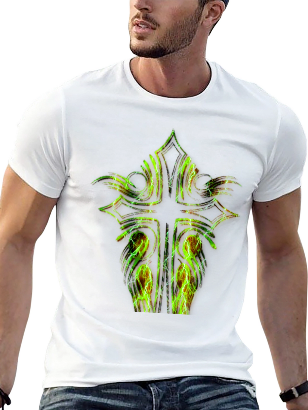 Electric Cross Graphic Black Tee
