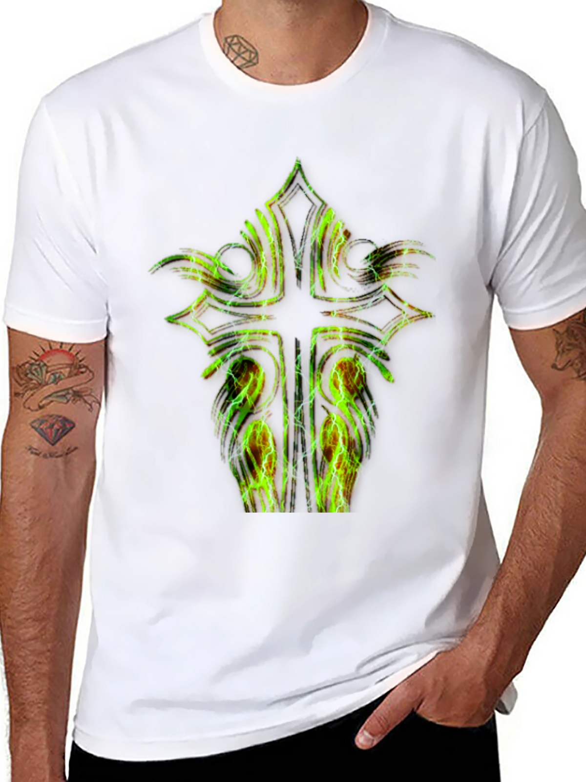 Electric Cross Graphic Black Tee