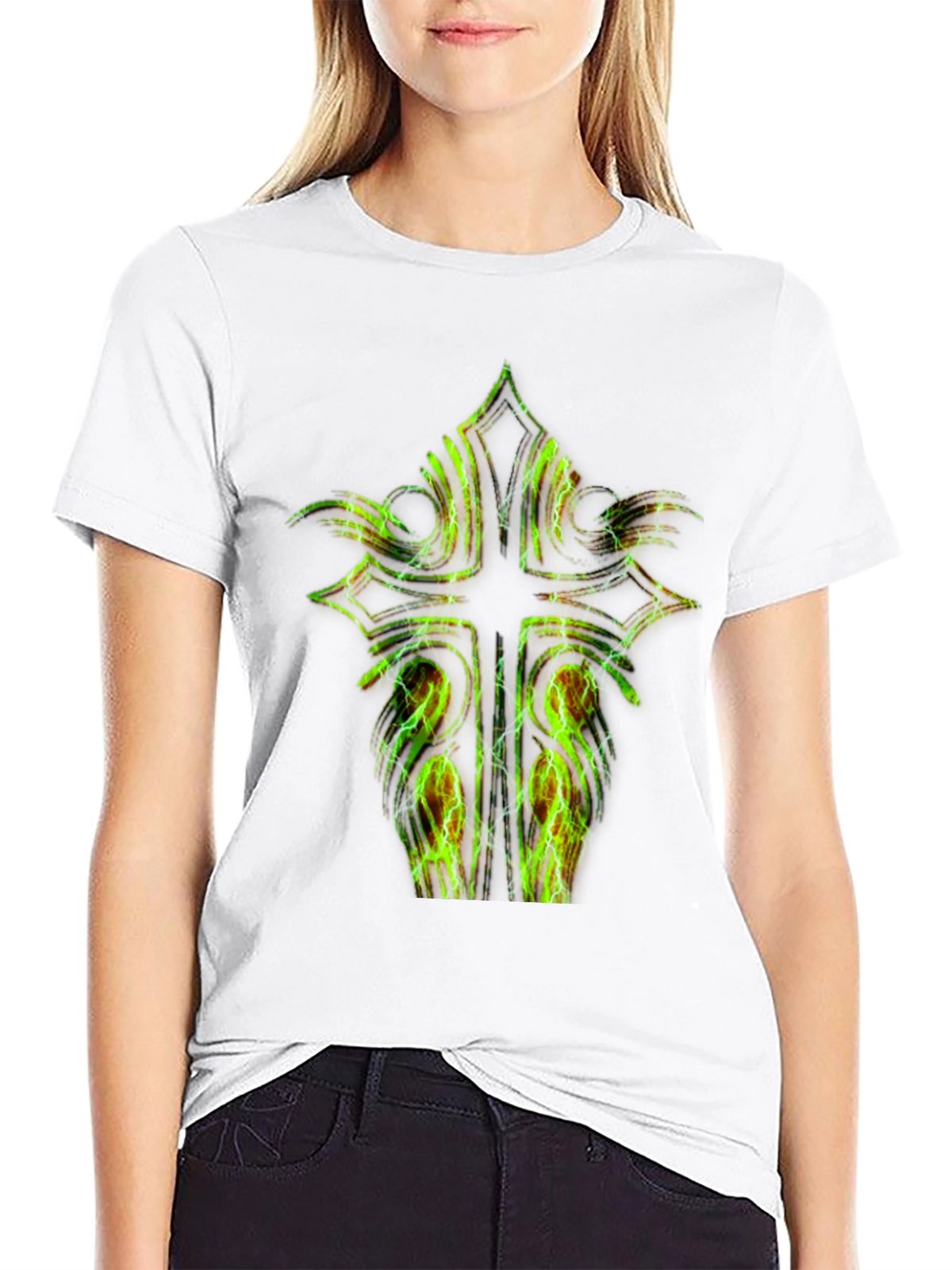 Electric Cross Graphic Black Tee