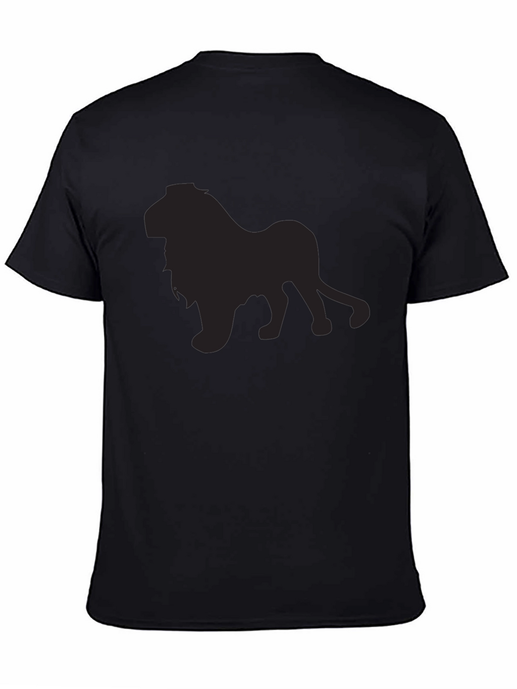 Lion Silhouette Black T-Shirt