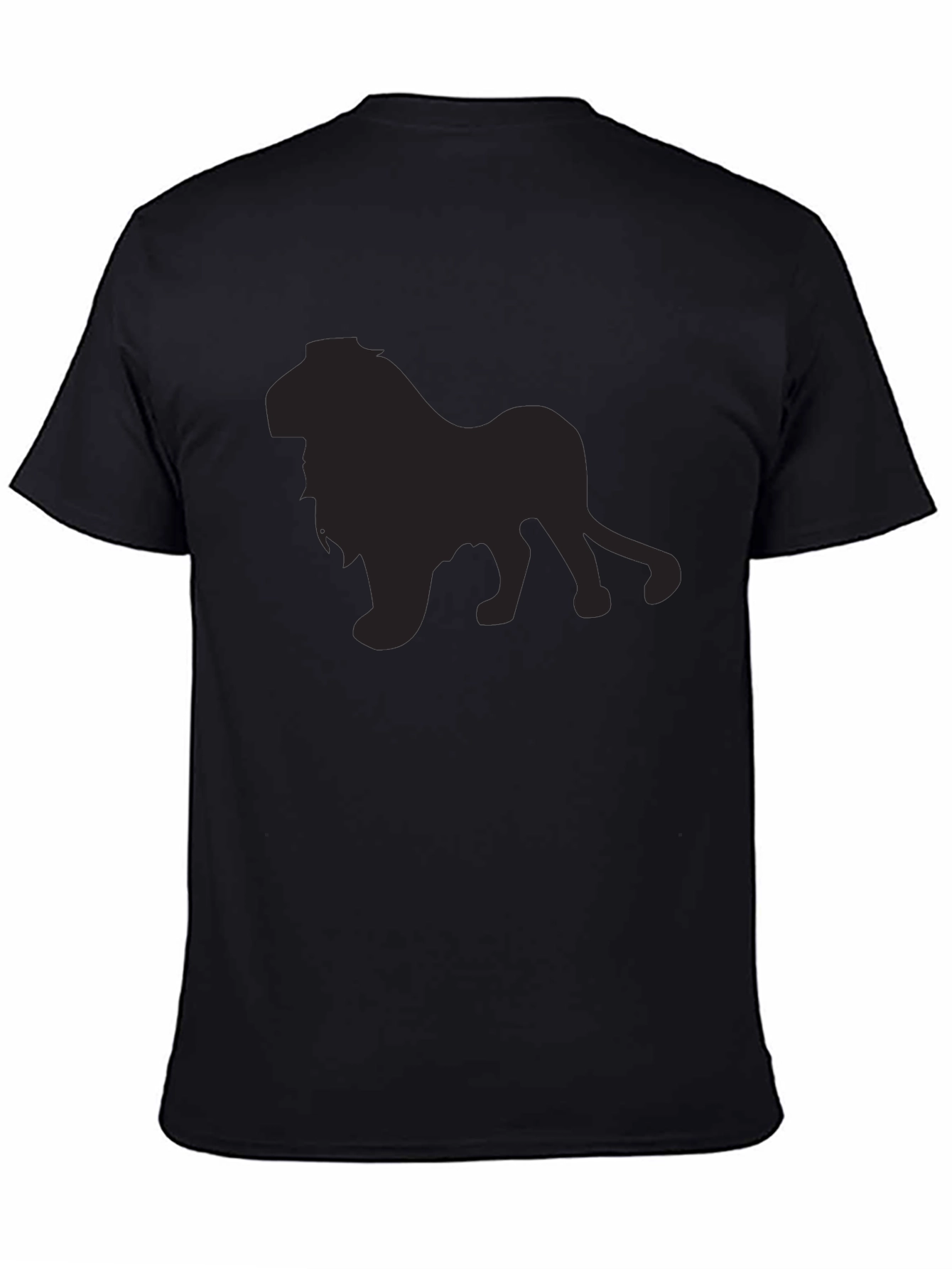 Lion Silhouette Black T-Shirt