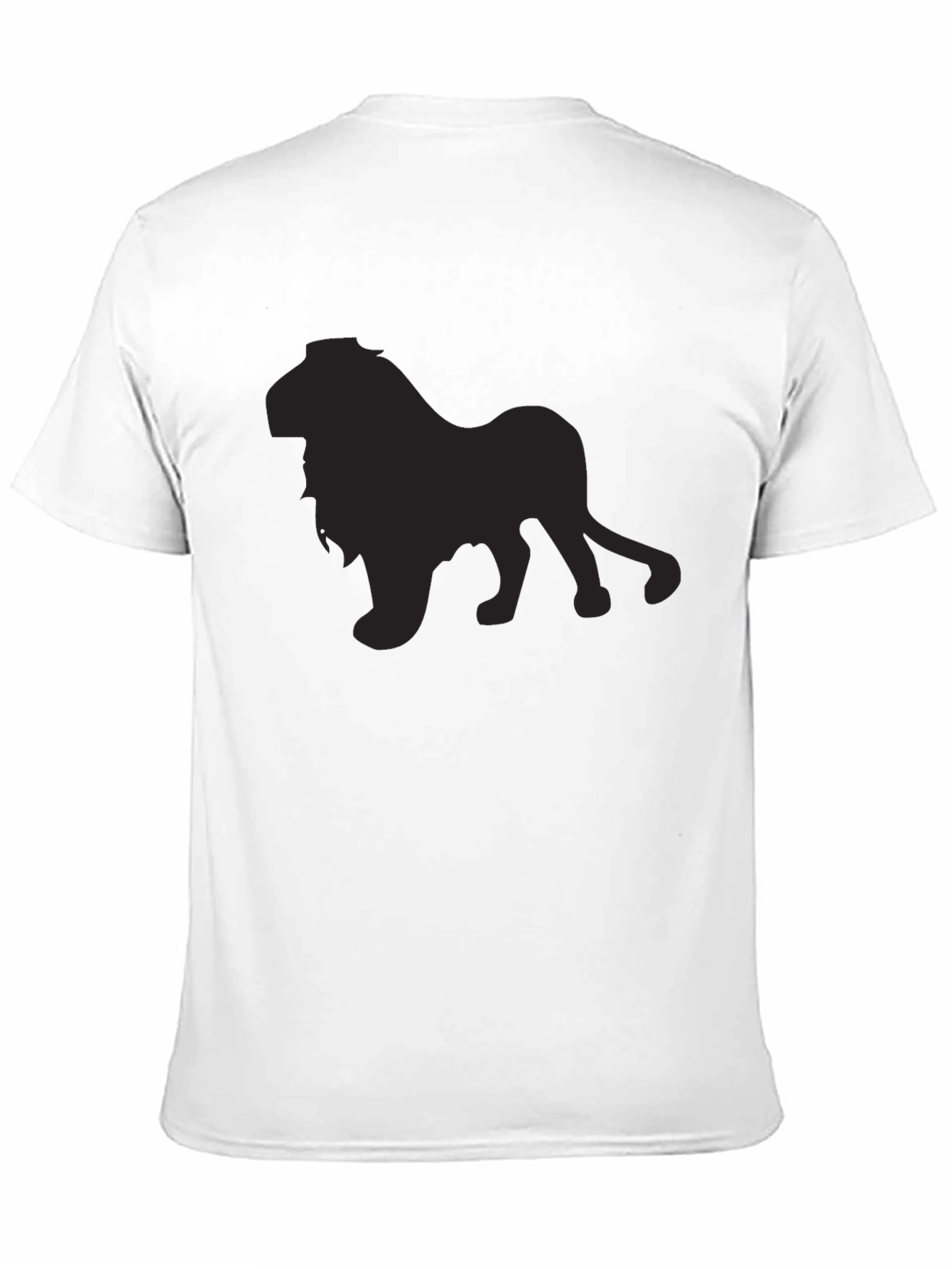 Lion Silhouette Black T-Shirt