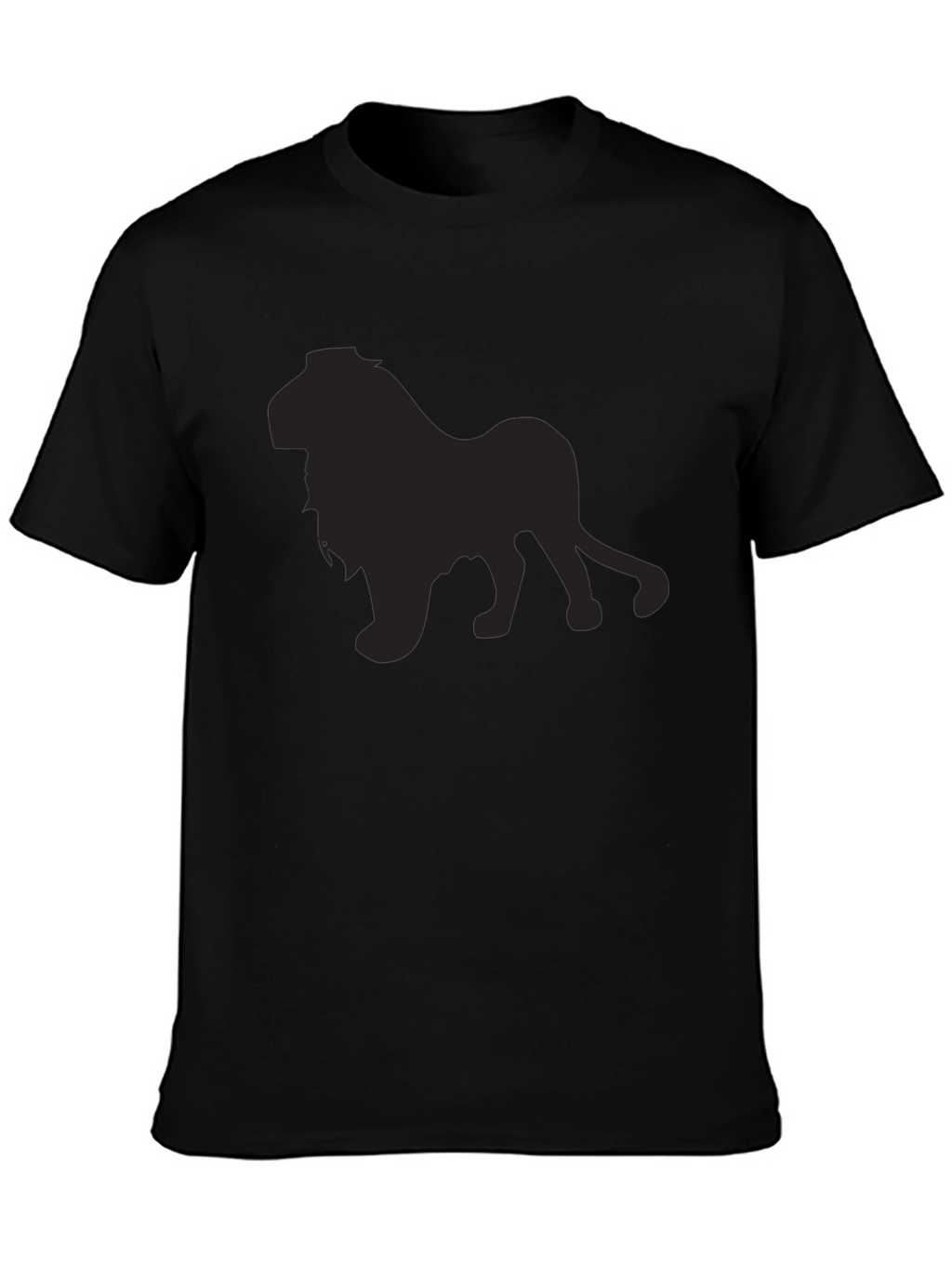 Lion Silhouette Black T-Shirt