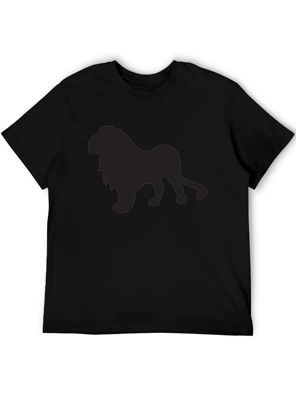 Lion Silhouette Black T-Shirt