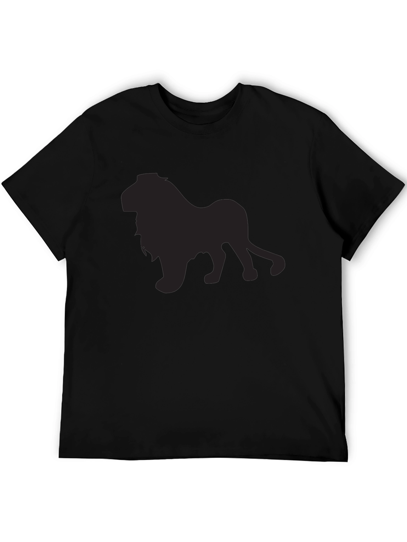 Lion Silhouette Black T-Shirt