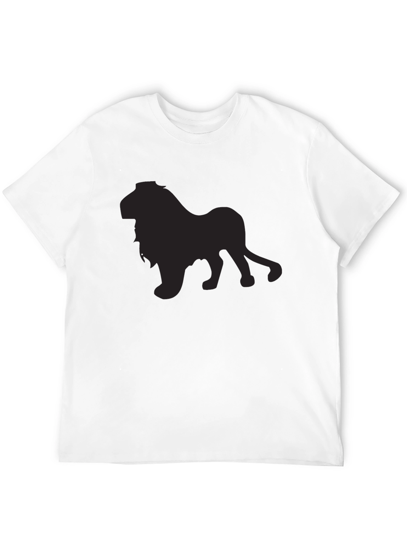 Lion Silhouette Black T-Shirt