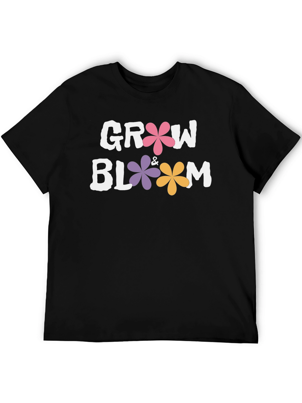 Grow & Bloom Graphic T-Shirt - Black