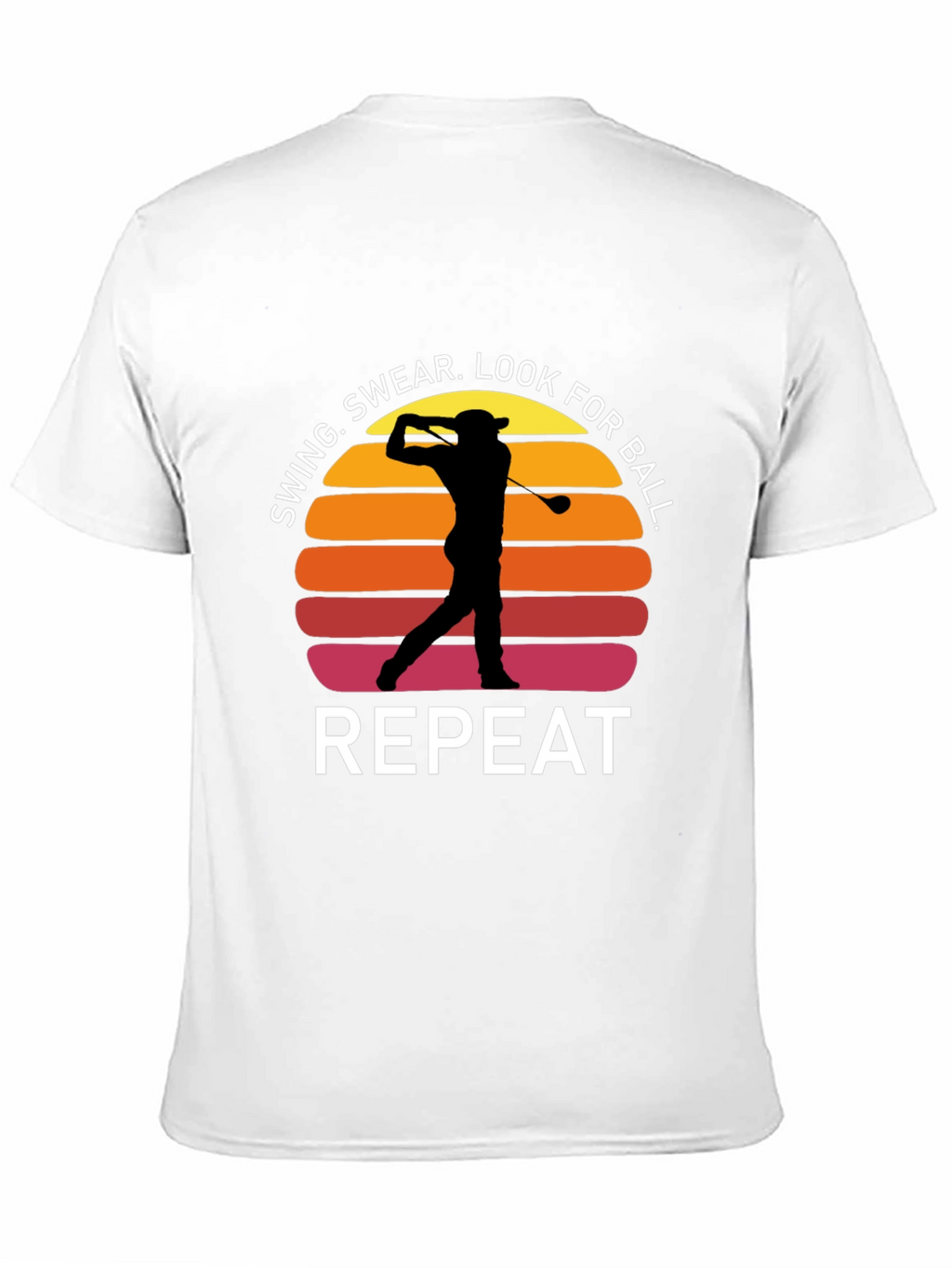 Golf Swing Repeat T-Shirt - Funny Golfer Tee