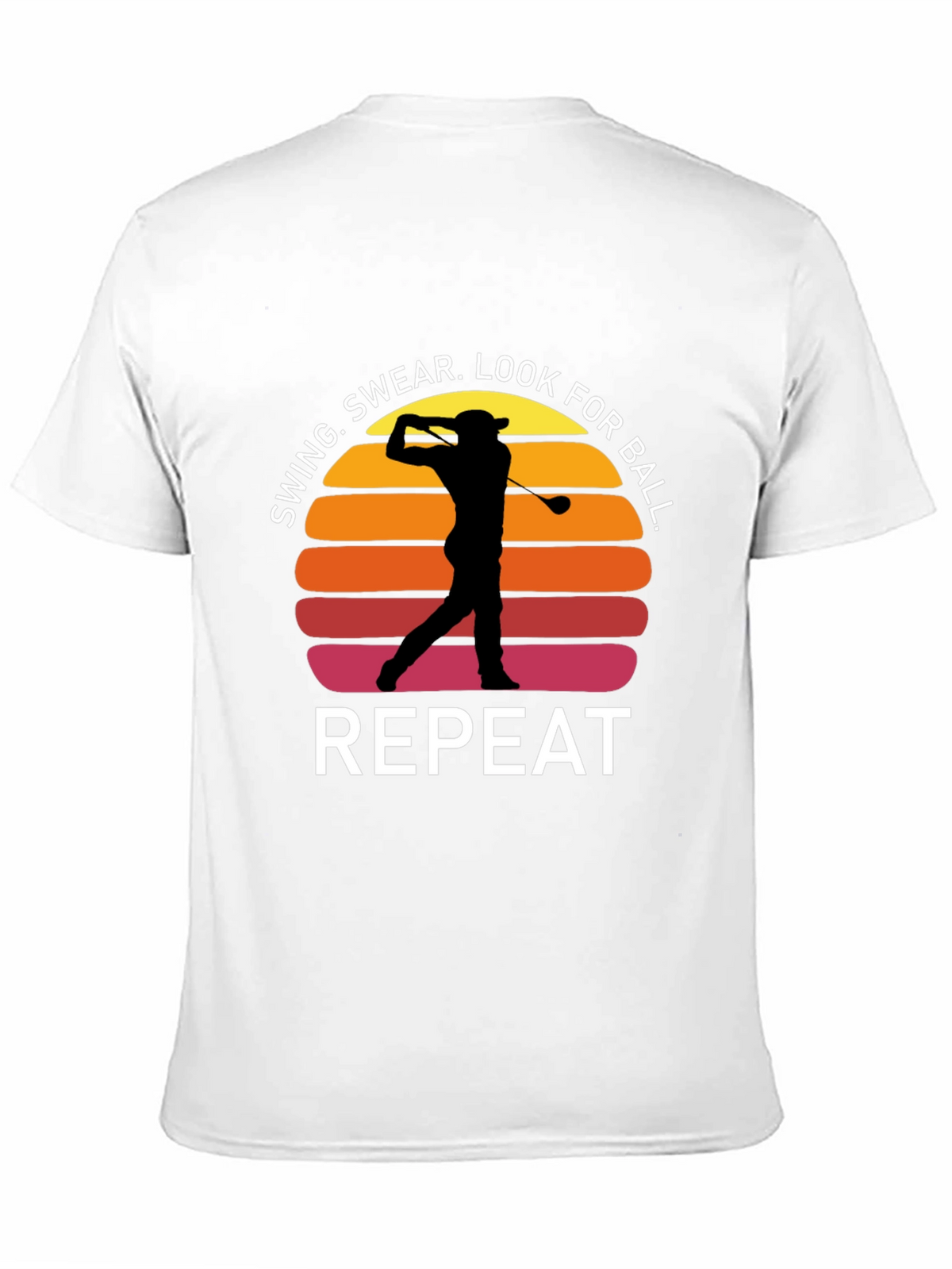Golf Swing Repeat T-Shirt - Funny Golfer Tee