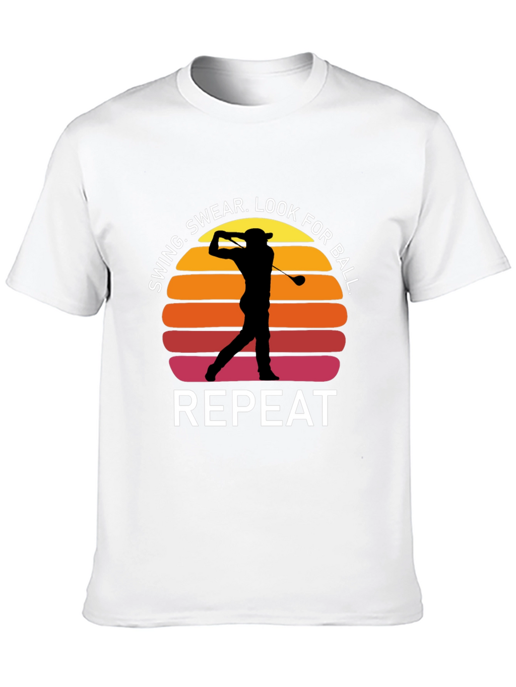 Golf Swing Repeat T-Shirt - Funny Golfer Tee