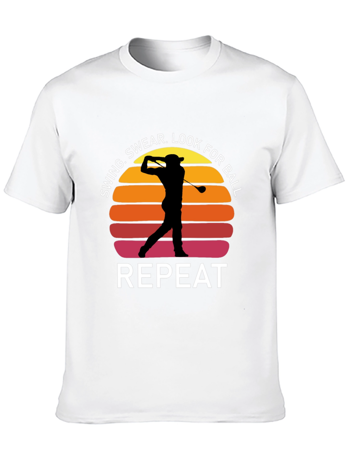 Golf Swing Repeat T-Shirt - Funny Golfer Tee
