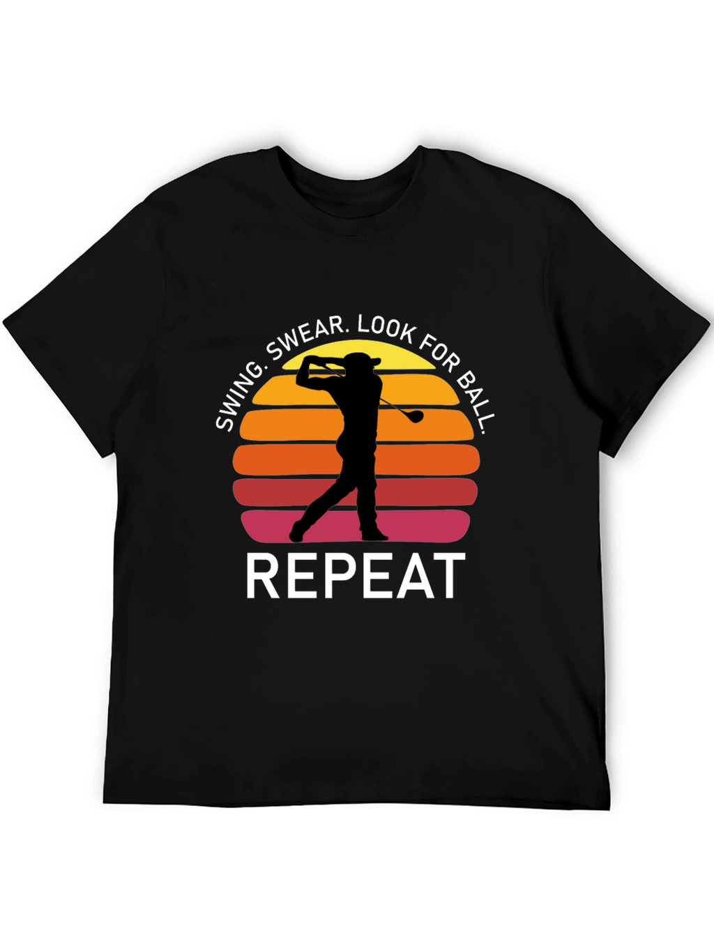 Golf Swing Repeat T-Shirt - Funny Golfer Tee