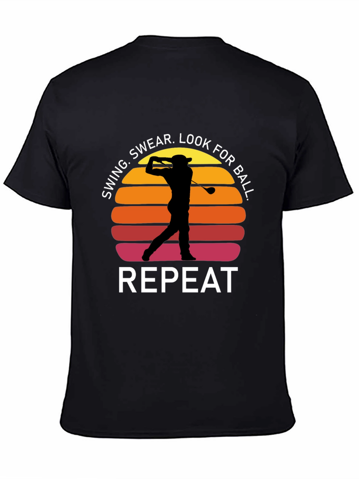 Golf Swing Repeat T-Shirt - Funny Golfer Tee