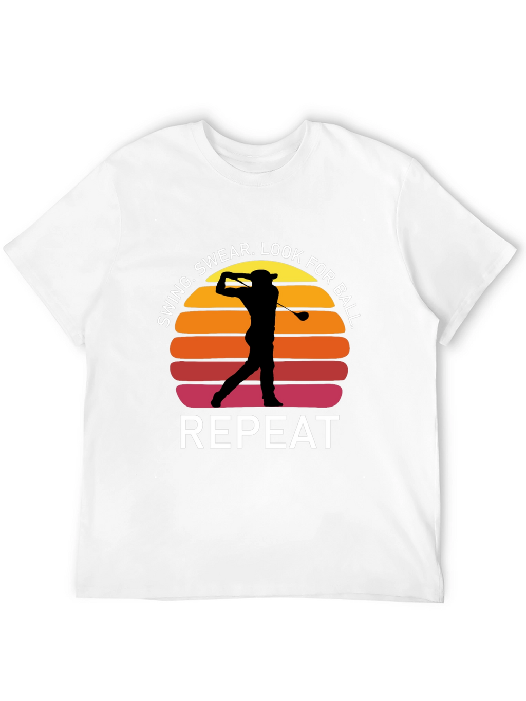 Golf Swing Repeat T-Shirt - Funny Golfer Tee