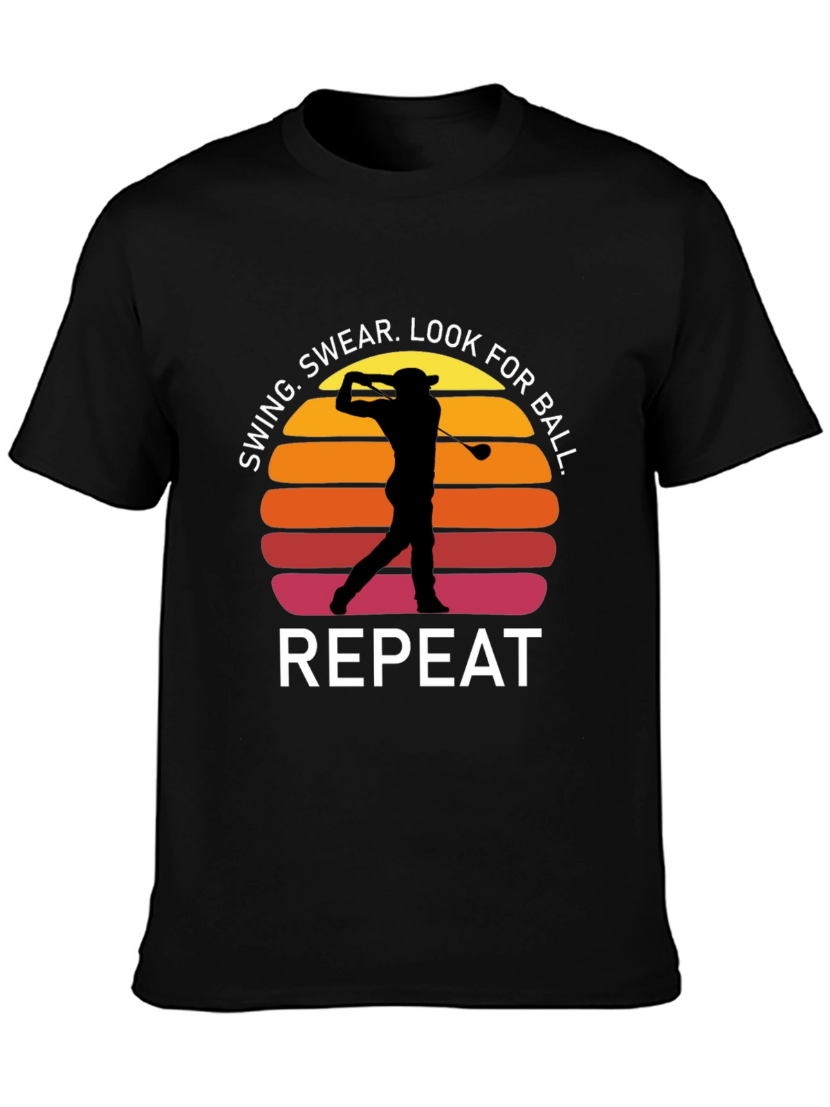 Golf Swing Repeat T-Shirt - Funny Golfer Tee