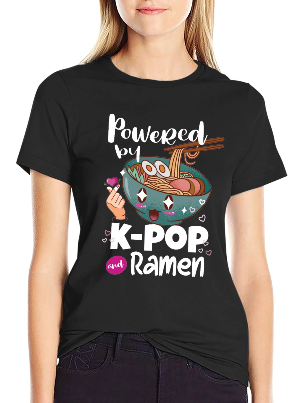 K-Pop and Ramen Graphic T-Shirt