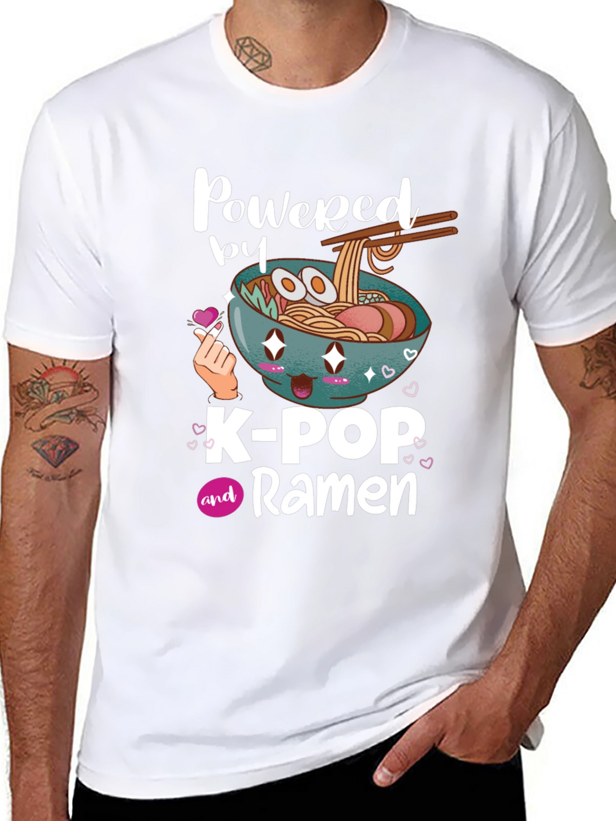 K-Pop and Ramen Graphic T-Shirt