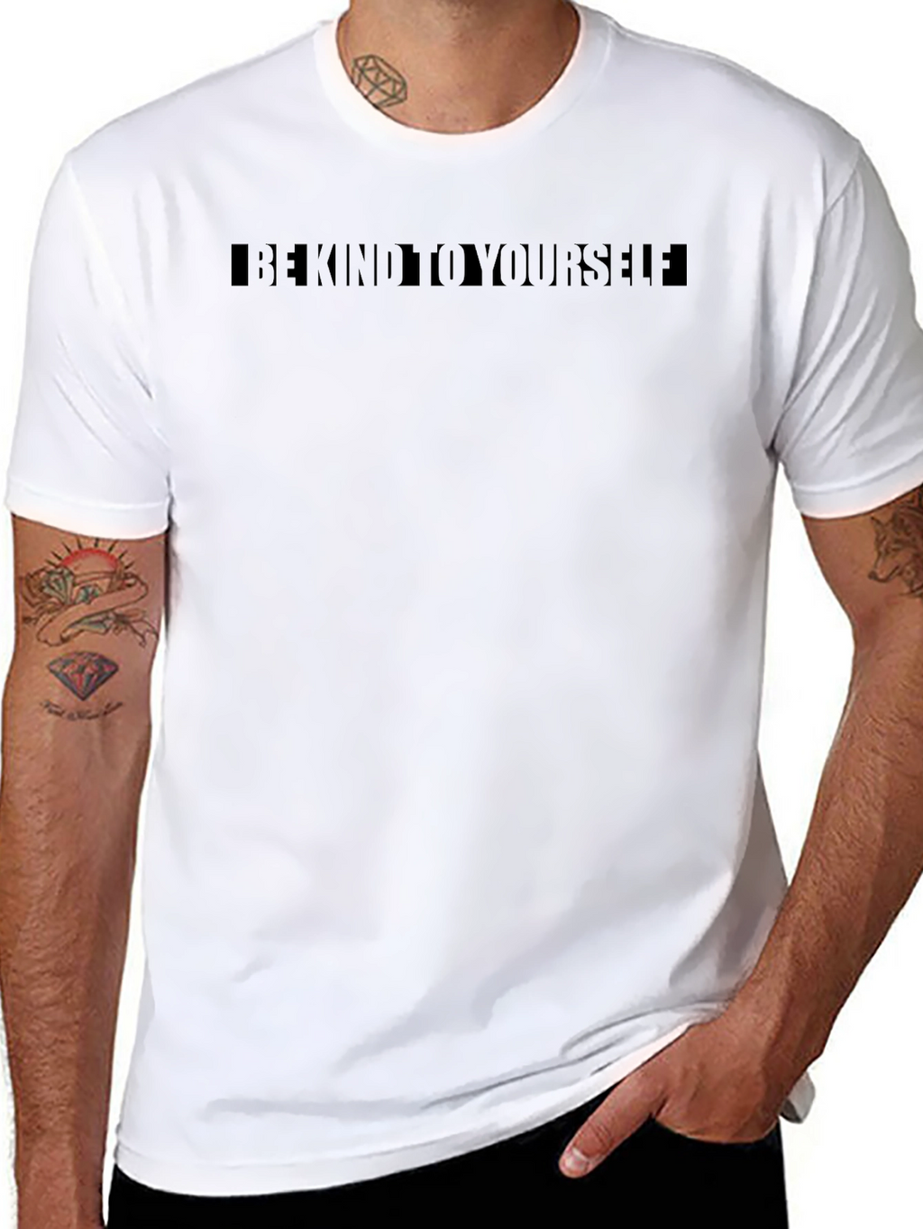 Be Kind To Yourself Black Graphic Tee