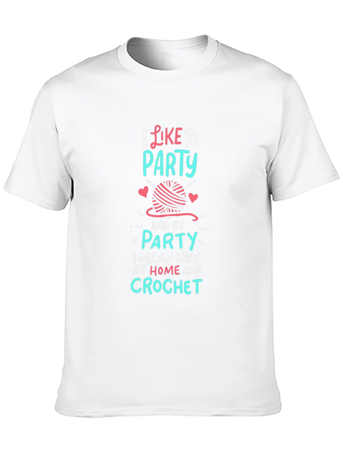I Like to Party Crochet Graphic T-Shirt