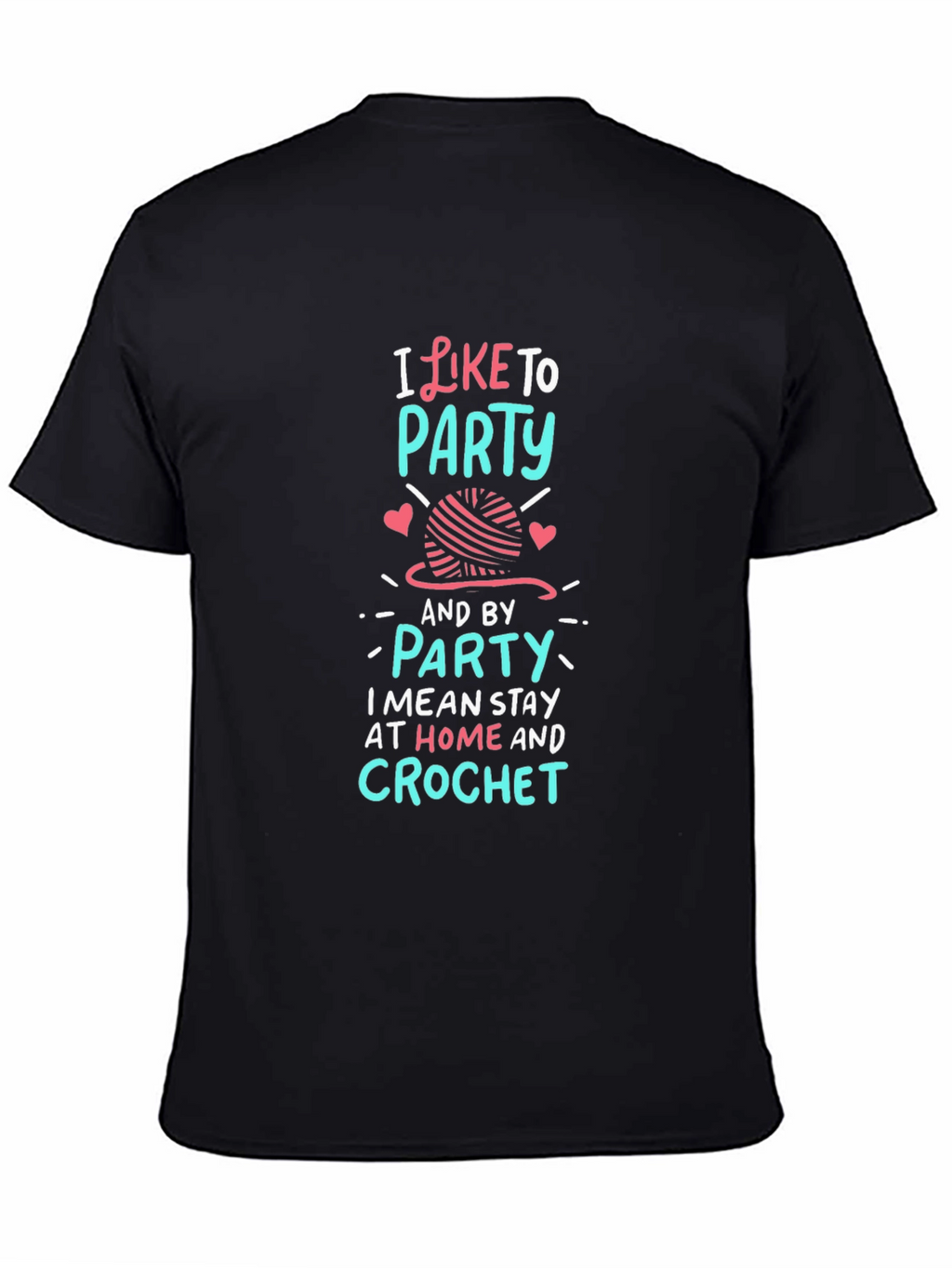 I Like to Party Crochet Graphic T-Shirt