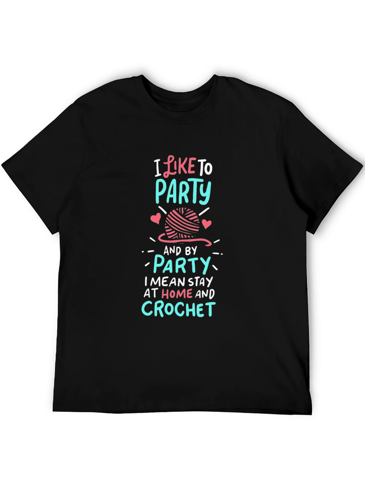 I Like to Party Crochet Graphic T-Shirt