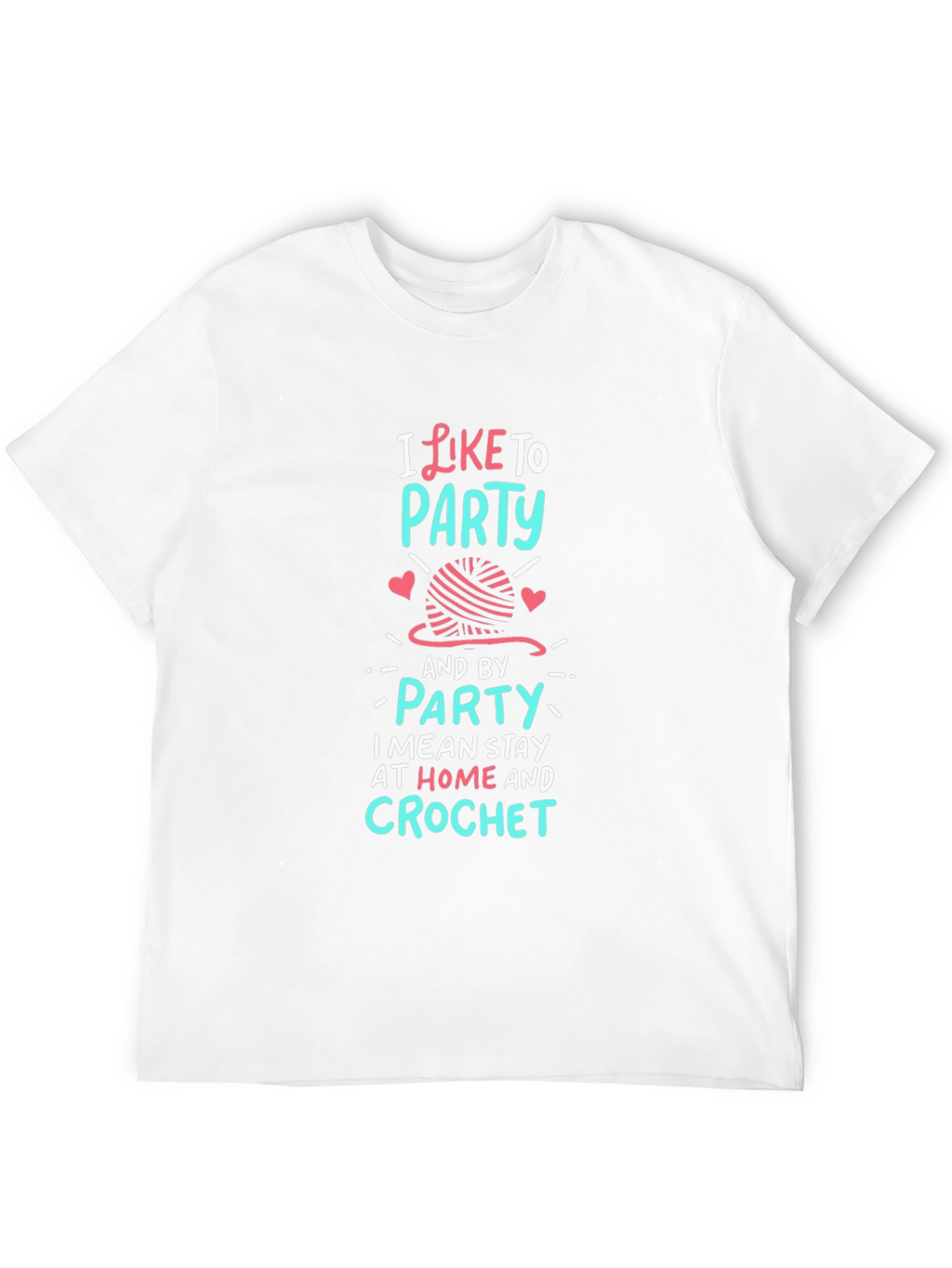 I Like to Party Crochet Graphic T-Shirt
