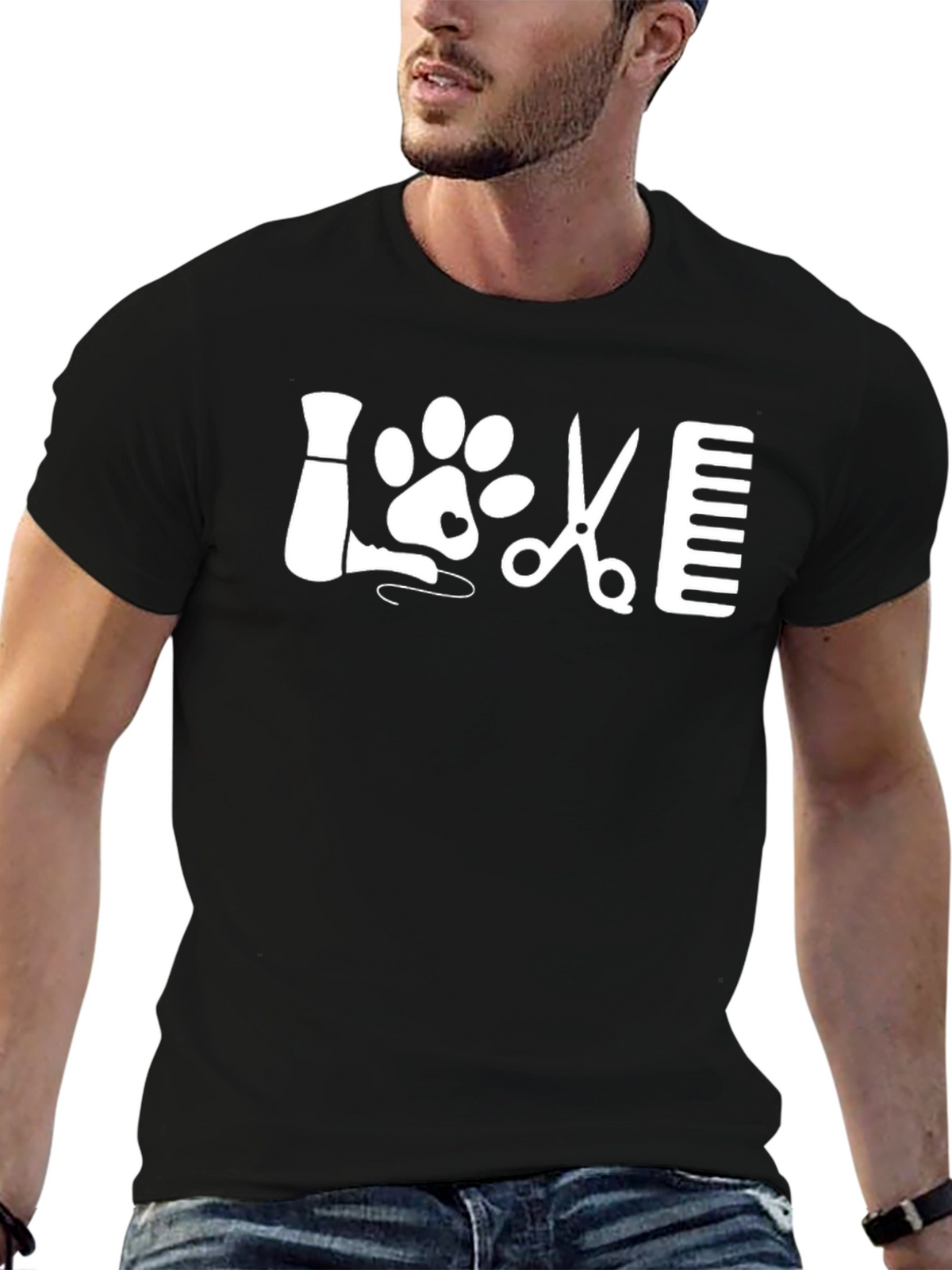 Love Dog Grooming T-Shirt Pet Stylist Tee