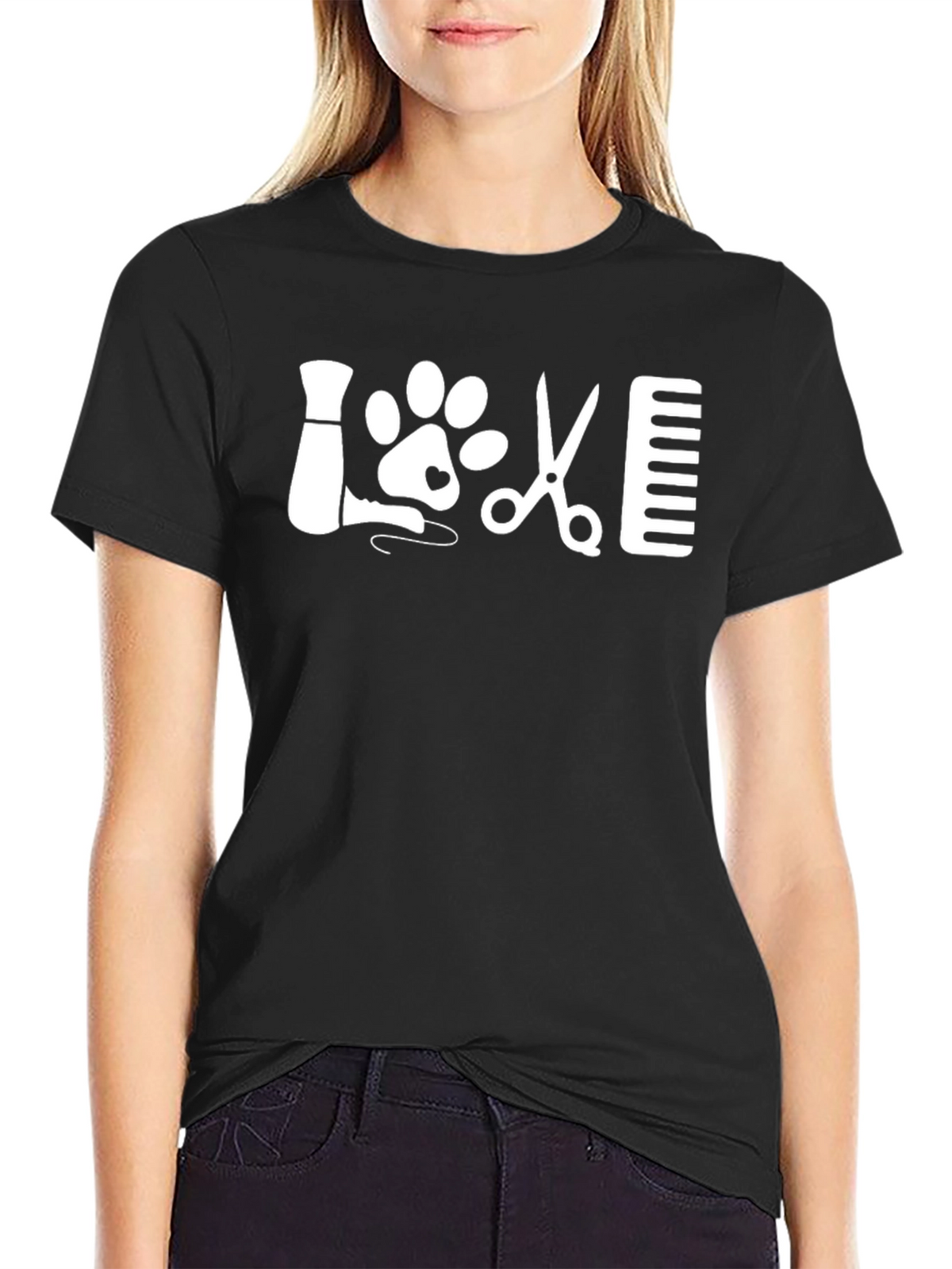 Love Dog Grooming T-Shirt Pet Stylist Tee