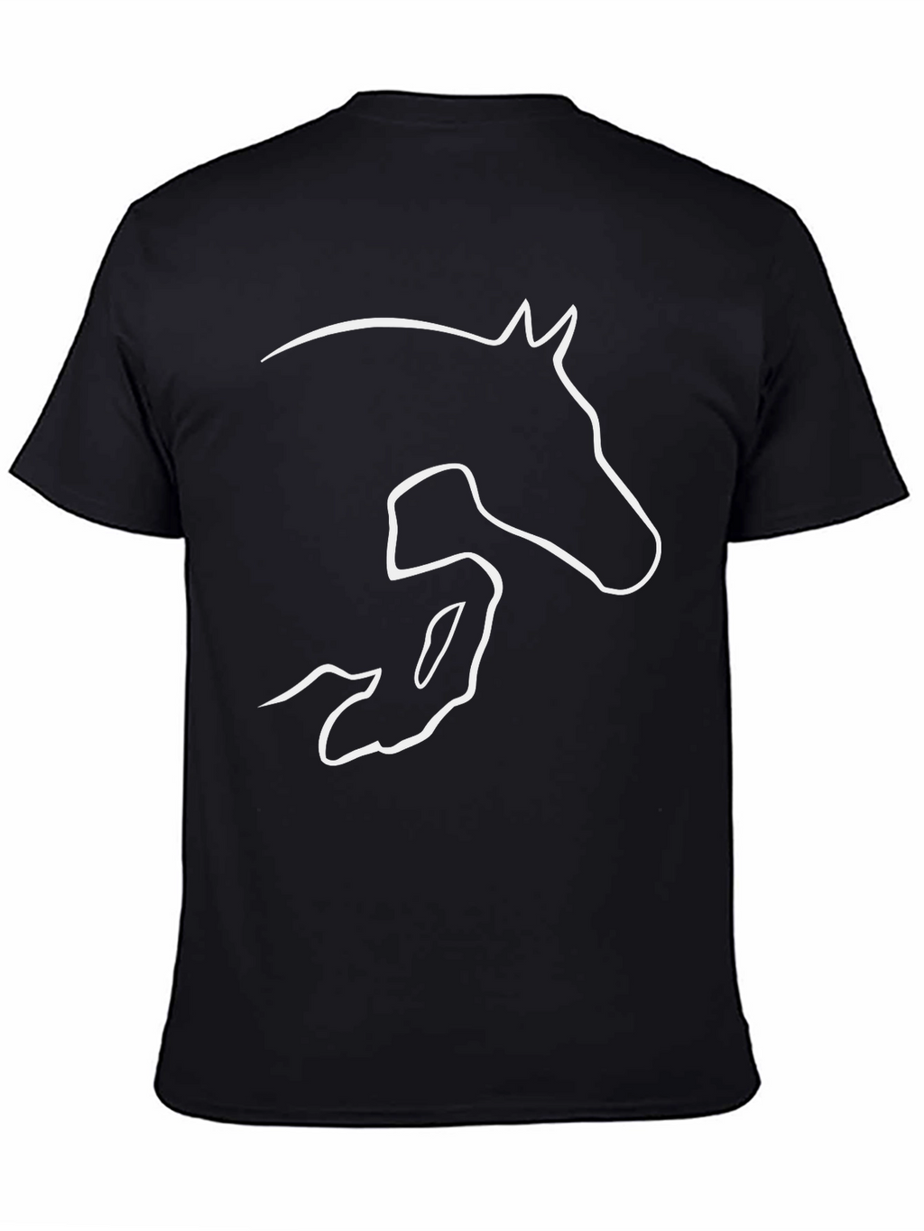 Equestrian Horse Jumping Outline Graphic T-Shirt