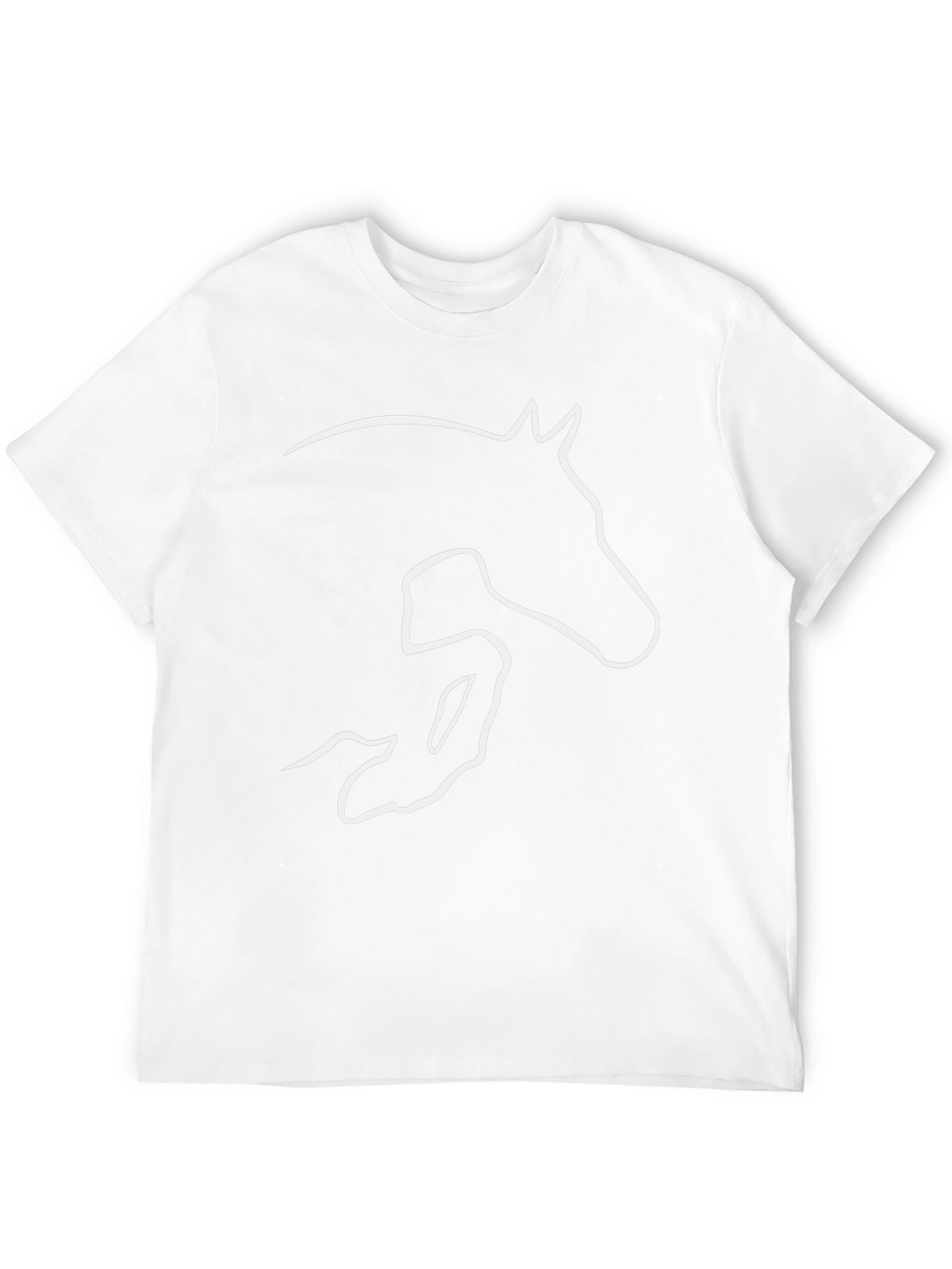 Equestrian Horse Jumping Outline Graphic T-Shirt