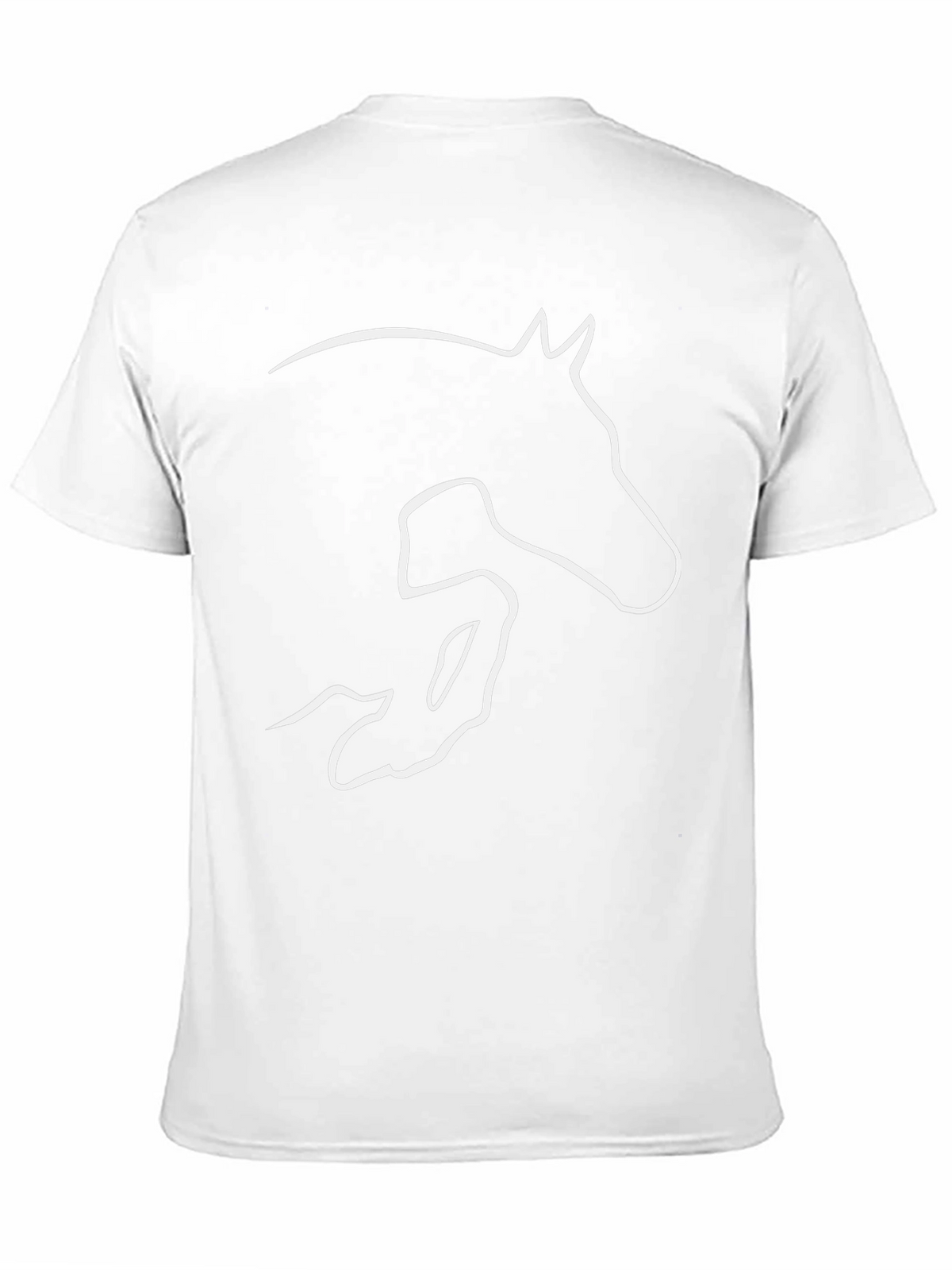Equestrian Horse Jumping Outline Graphic T-Shirt
