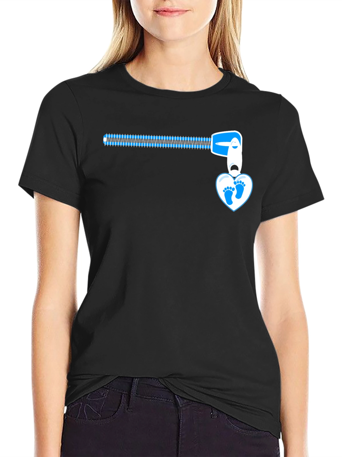 Baby Feet Zipper T-Shirt - Expecting Dad