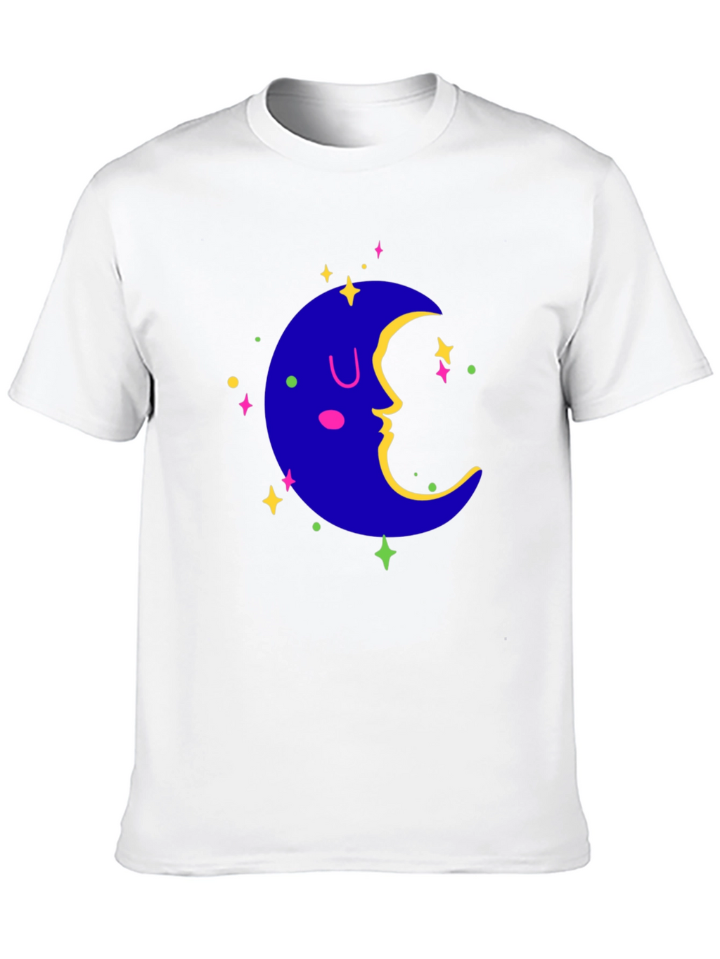 Dreamy Moon Graphic Tee - Black Casual T-Shirt