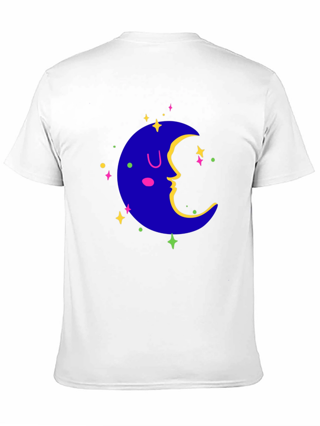 Dreamy Moon Graphic Tee - Black Casual T-Shirt