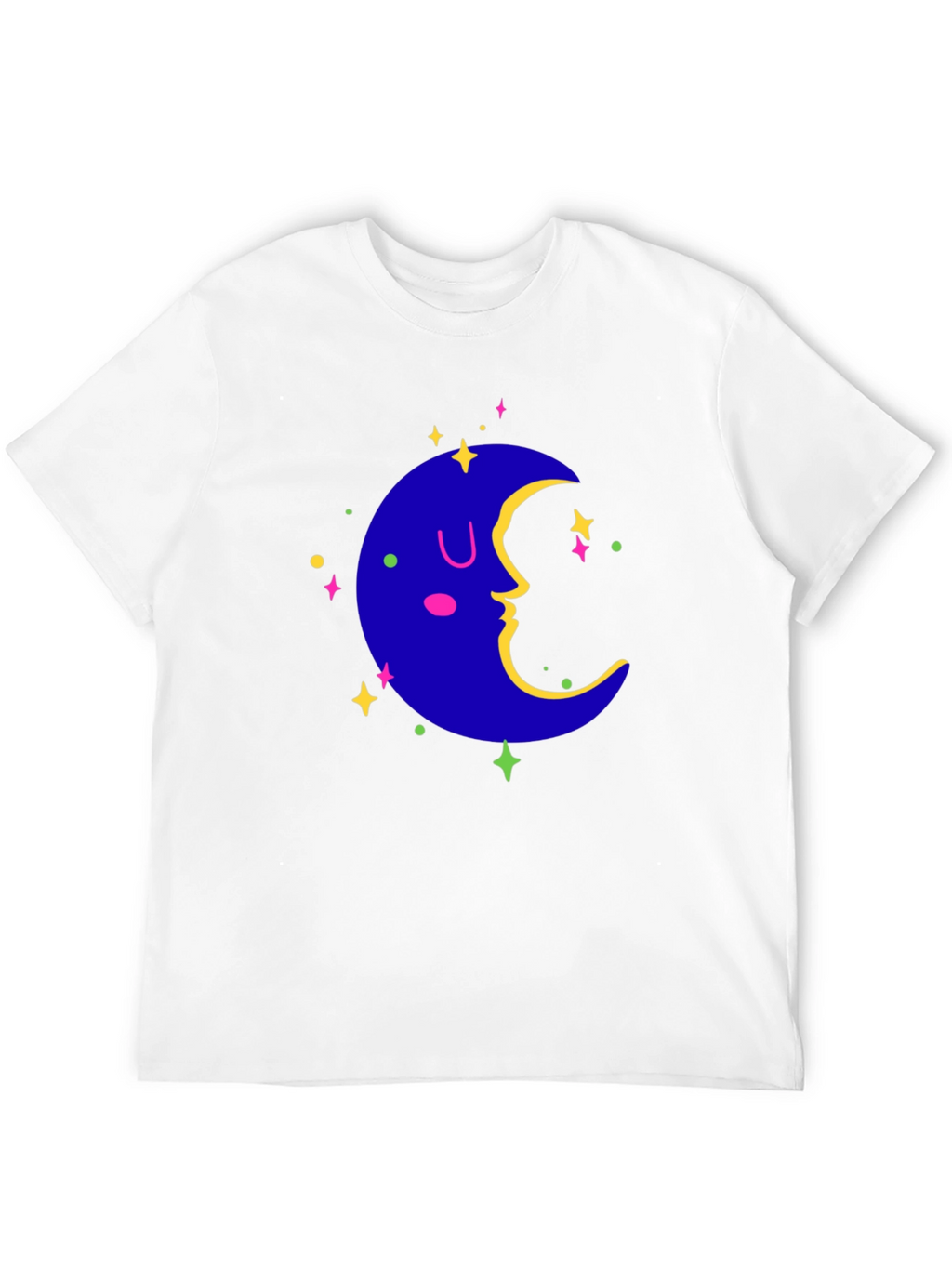 Dreamy Moon Graphic Tee - Black Casual T-Shirt