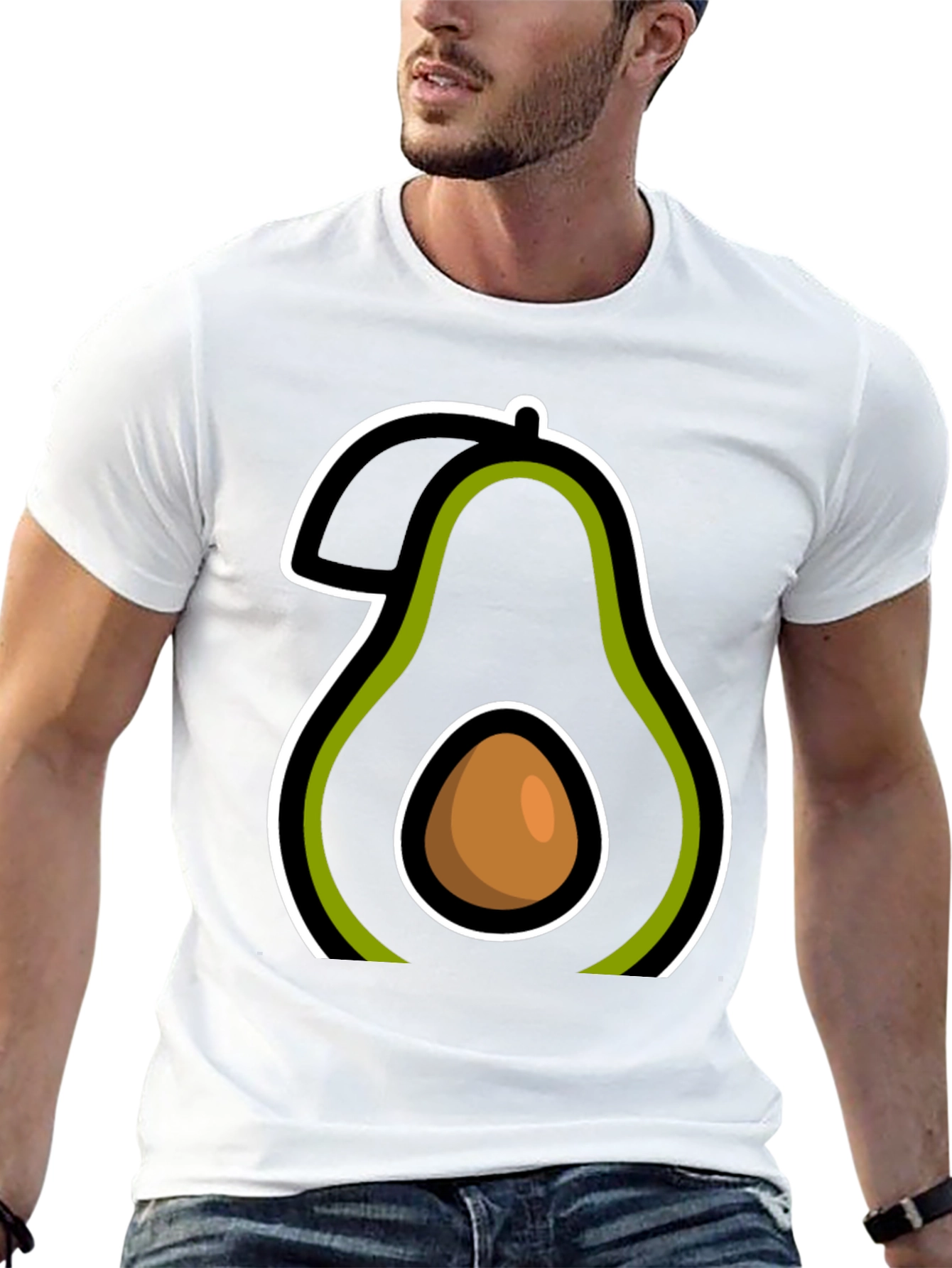 Avocado Graphic Tee - Casual Comfort