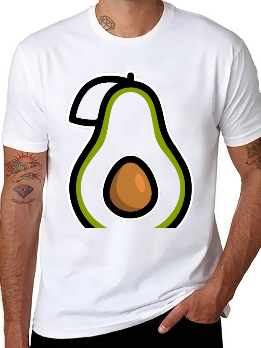 Avocado Graphic Tee - Casual Comfort
