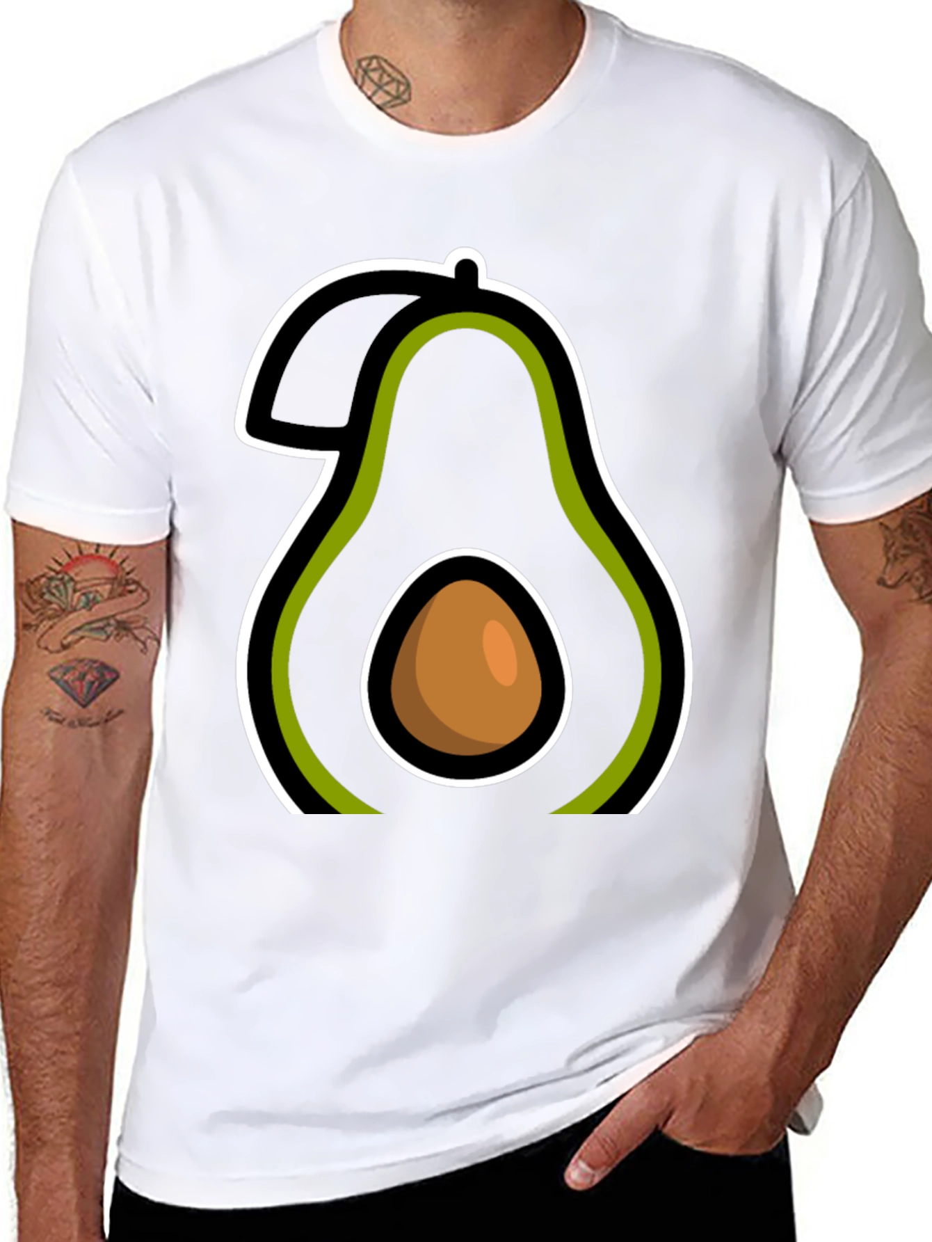 Avocado Graphic Tee - Casual Comfort